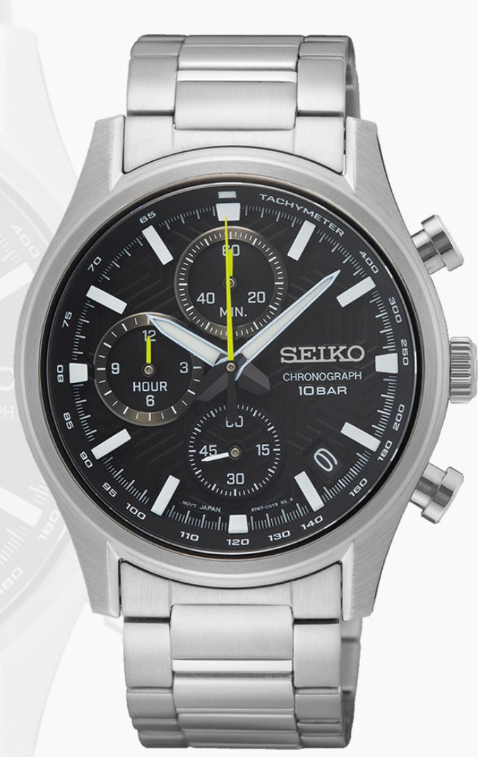 SEIKO QUARZ CHRONOGRAPH MIT TACHYMETER SSB419P1