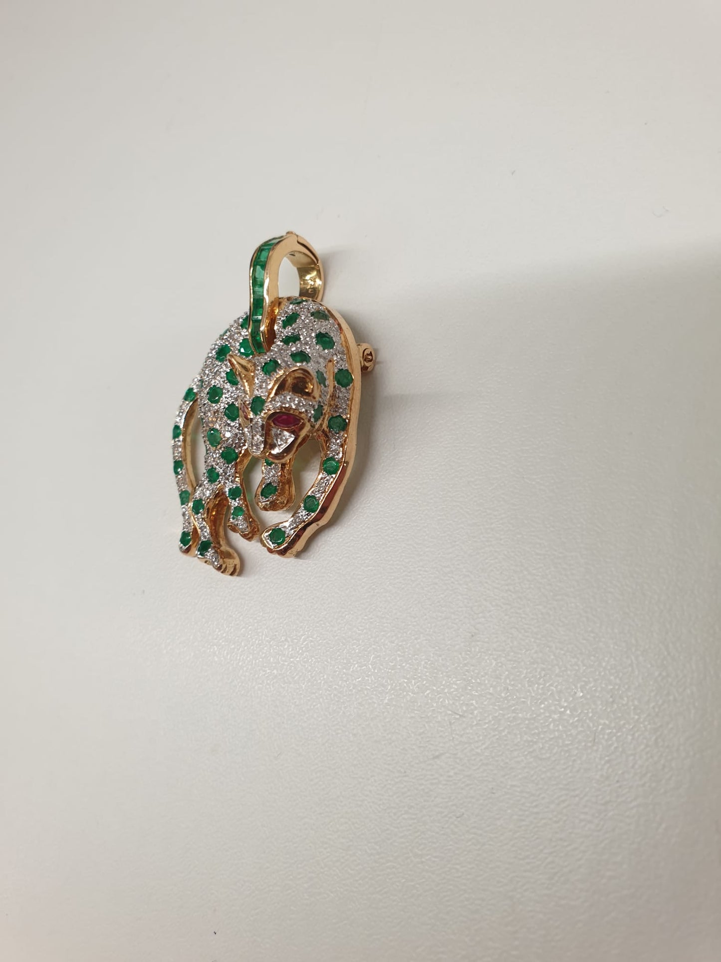 750 Gold Panther Anhänger & Brosche