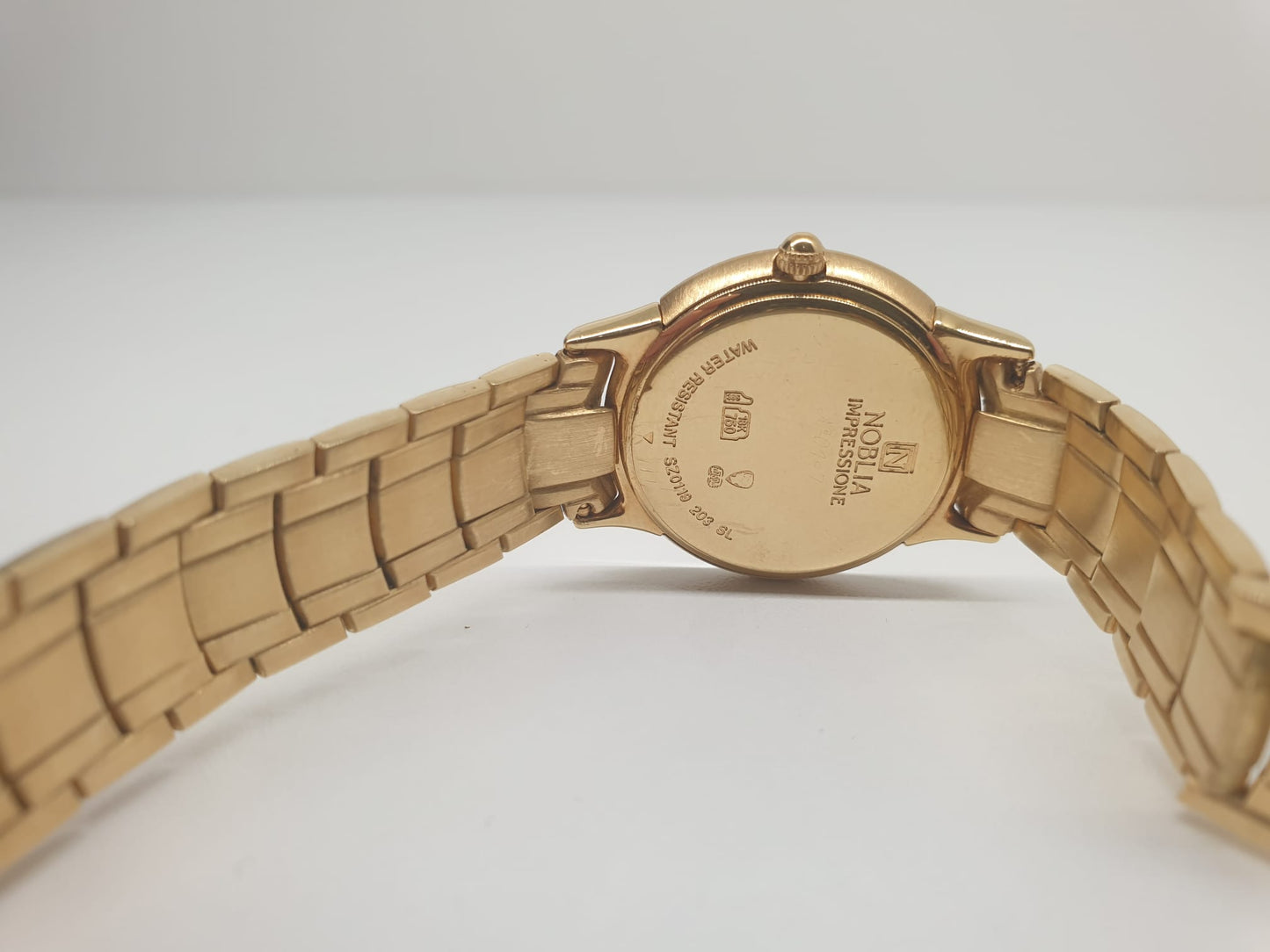 18 Karat Gold NOBLIA-Impressione Quarz Uhr