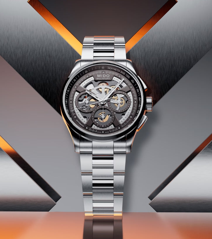 MIDO MULTIFORT SKELETON CHRONOGRAPH M038.662.11.060.00