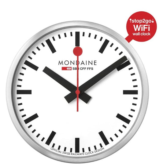 MONDAINE Stop2go Wanduhr Wifi MSM.25S11.1