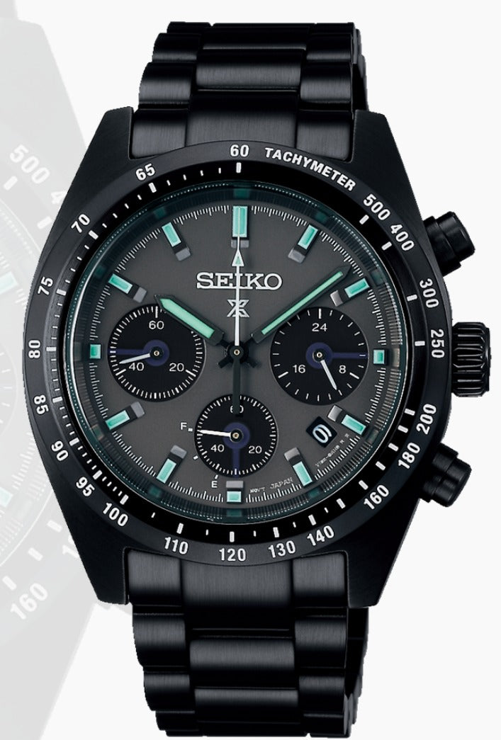 SEIKO PROSPEX SPEEDTIMER BLACK SERIES SOLAR CHRONOGRAPH SSC917P1