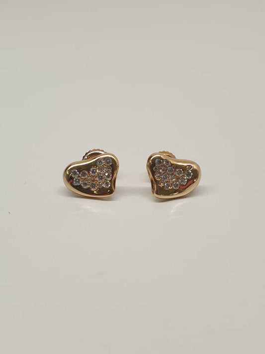Vintage Tiffany & Co. Elsa Peretti Heart Diamond Earrings