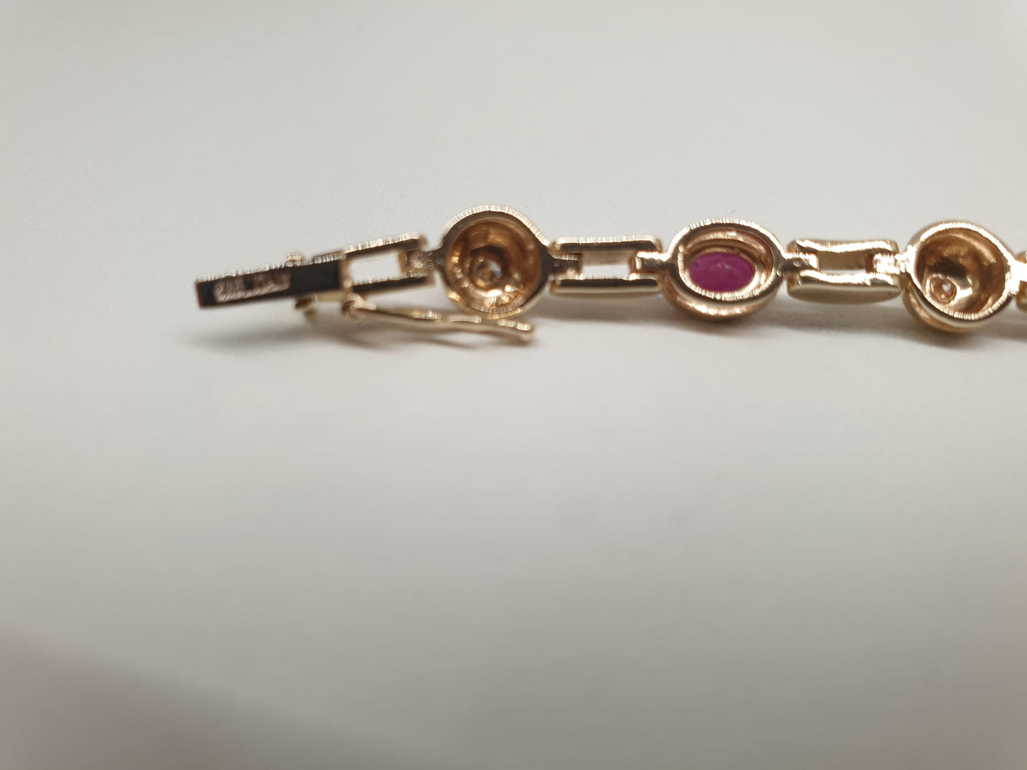 Rubin Diamant  Gold Armband made in Italy