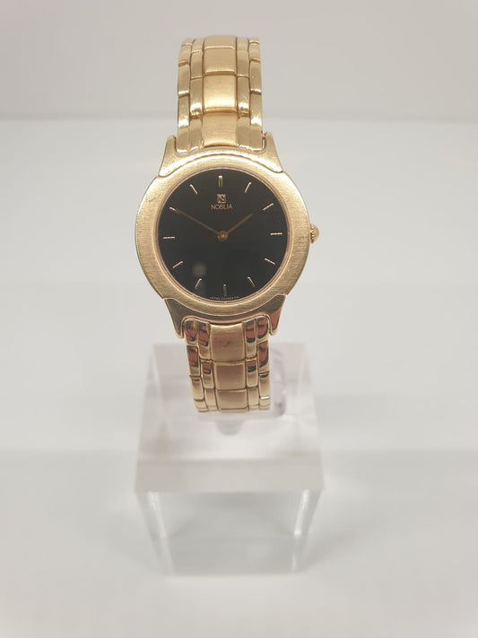 18 Karat Gold NOBLIA-Impressione Quarz Uhr