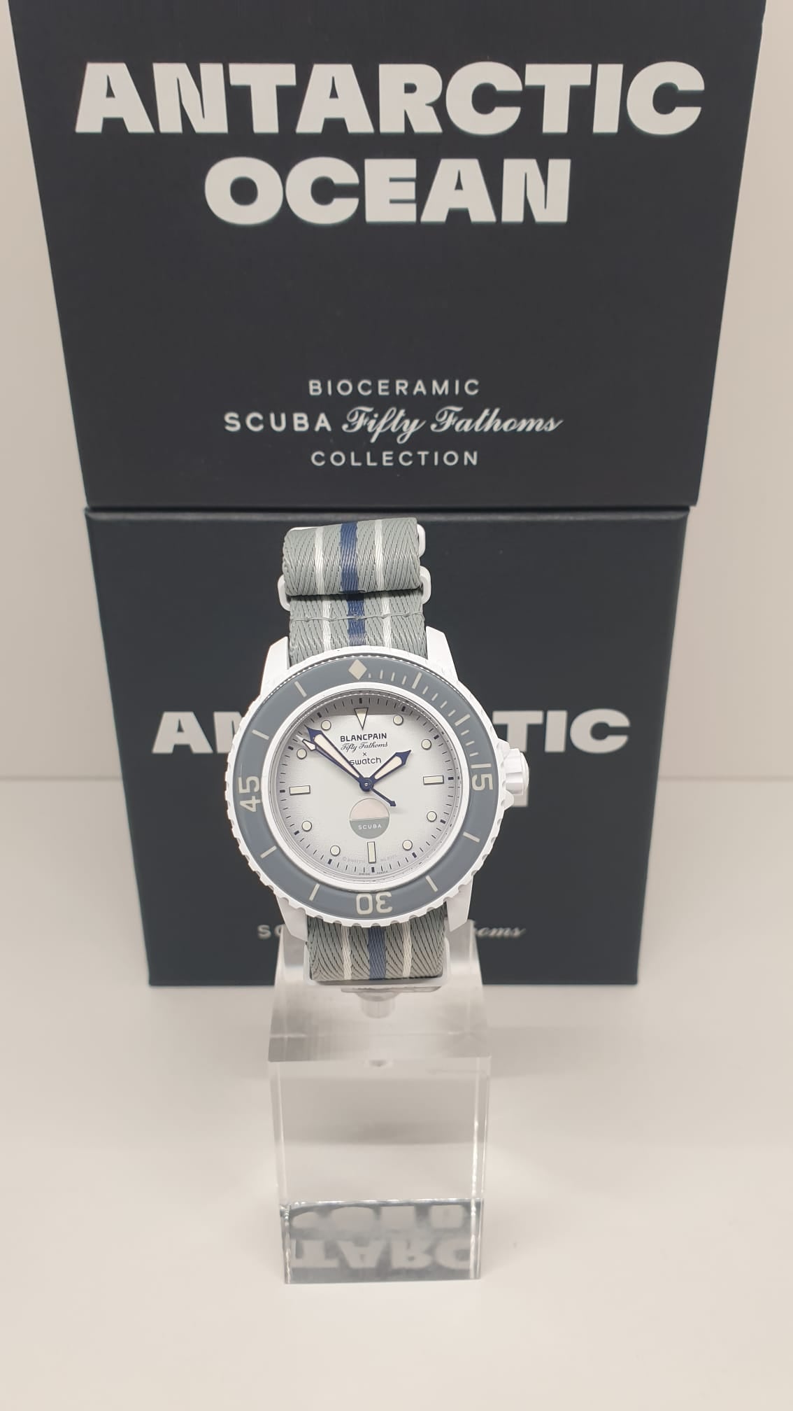 SWATCH ANTARCTIC OCEAN BIOCERAMIC SCUBA FIFTY FATHOMS COLLECTION OCEAN OF STORMS