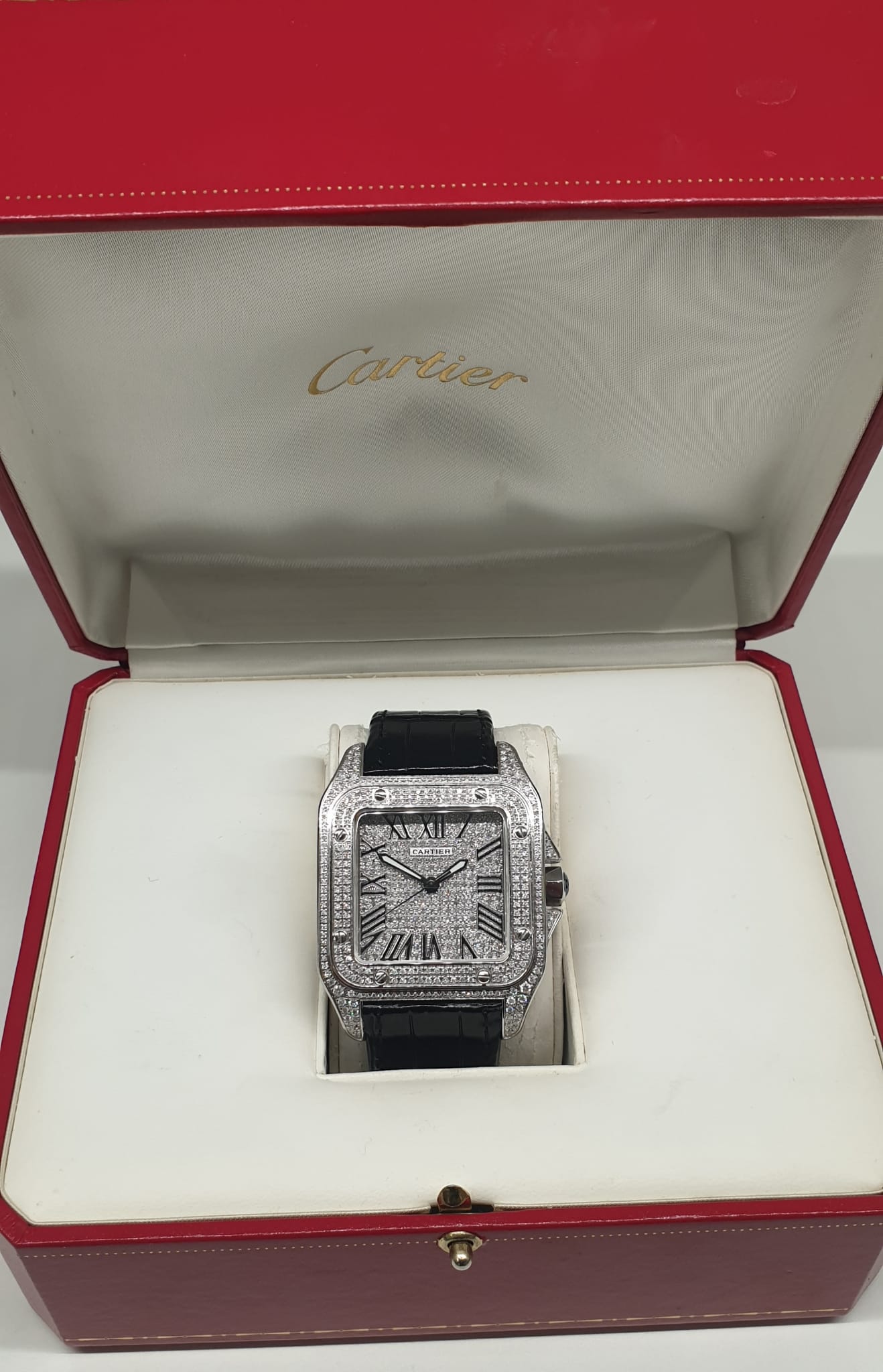 Cartier Santos XL Iced Out Referenznr. 2656