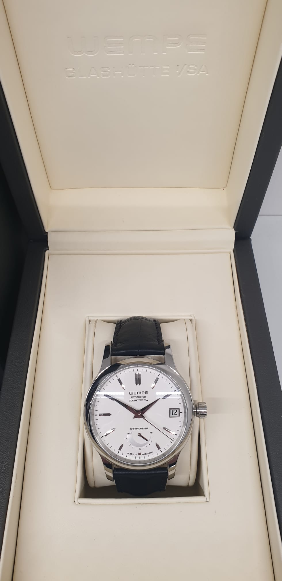 Wempe Glashütte Zeitmeister Klassik mit Gangreserve