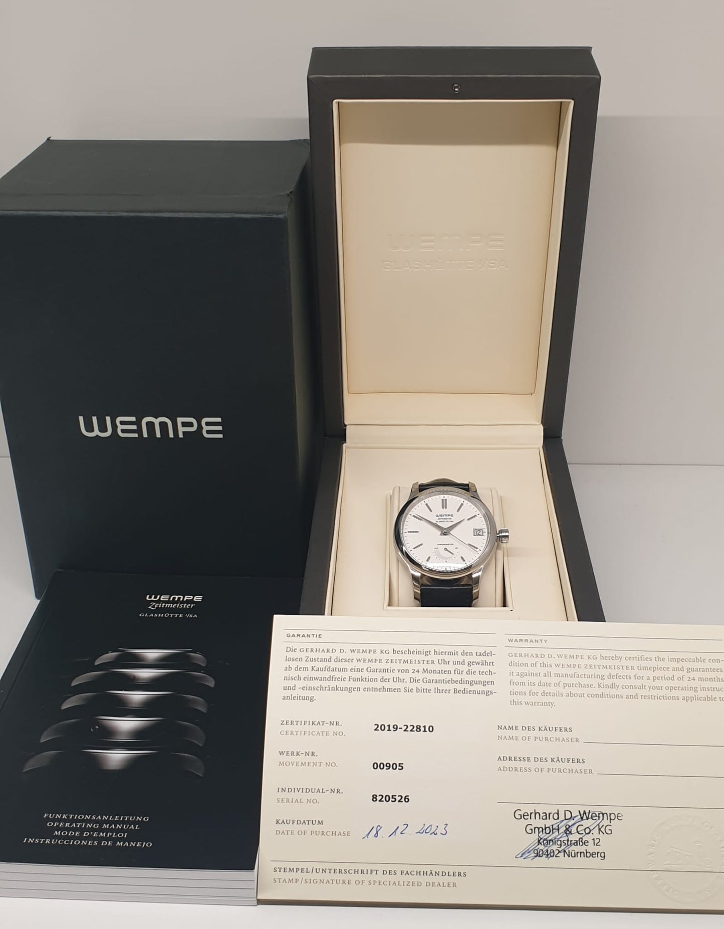 Wempe Glashütte Zeitmeister Klassik mit Gangreserve