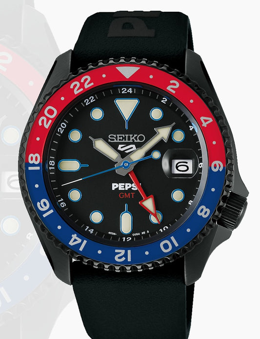 SEIKO 5 SPORTS PEPSI SSK047 GMT LIMITED EDITION limitiert auf 7000 Stk.