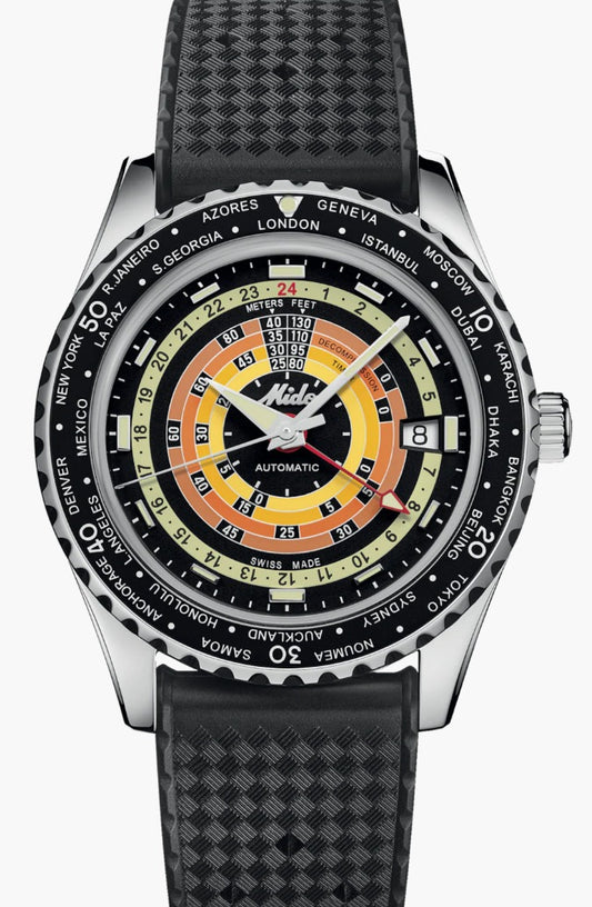 MIDO NEUHEIT OCEAN STAR DECOMPRESSION WORLDTIMER M026.829.17.051.00